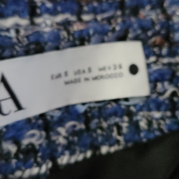 Zara Jackets & Coats Zara Blue Tweed Jacket Poshmark